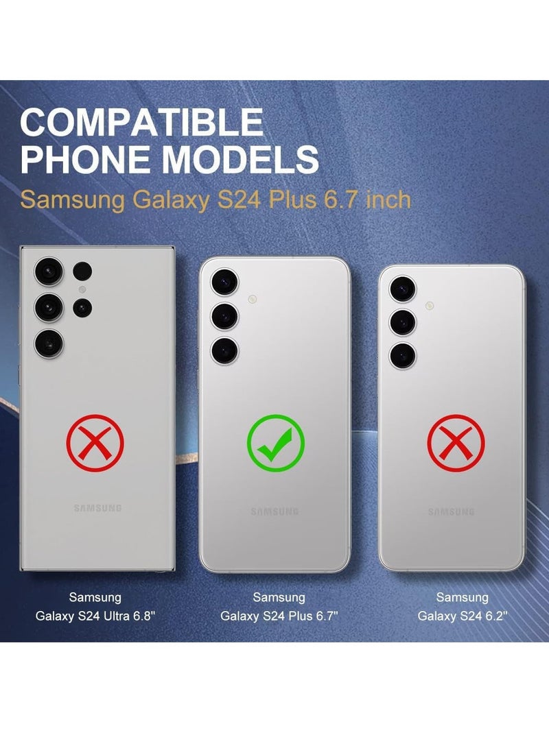 MIGOFAST Case for Samsung Galaxy S24 Plus 5G 2024, Magnetic Cover Compatible with MagSafe, Hard Back Slim Shockproof Bumper, Support Wireless Charging - Image 2