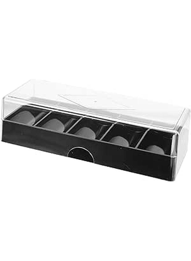 Transparent Acrylic Poker Chip Holder Case with Lid Space Saving Design for Home Games - Image 1