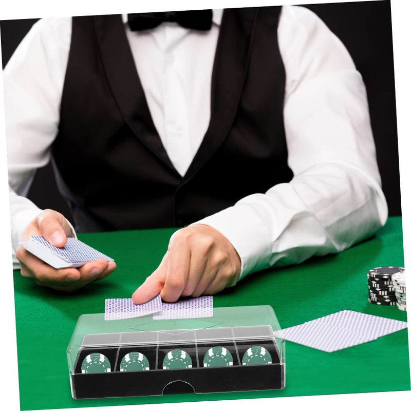 Transparent Acrylic Poker Chip Holder Case with Lid Space Saving Design for Home Games - Image 5
