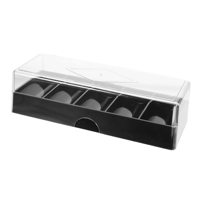 Transparent Acrylic Poker Chip Holder Case with Lid Space Saving Design for Home Games - Image 2
