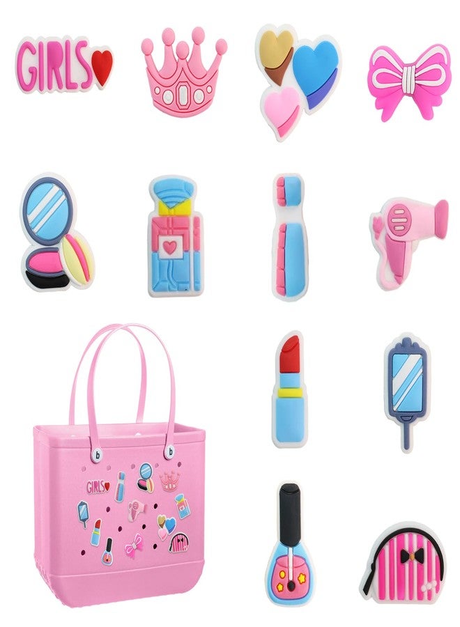 Yonuni 12pcs Charms for Bogg Bag, PVC Beach Charms for Simply Southern Totes, Insert Decorative for Handbag Beach Tote, Plastic, No Gemstone - Image 1