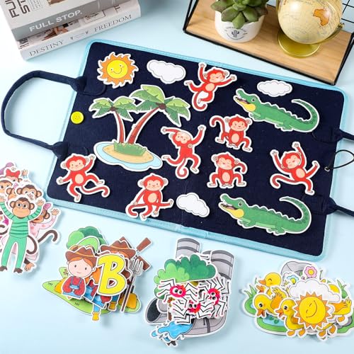 SmoothNovelty 12 Pack Flannel Felt Board Stories Set with a Foldable Board for Preschool Activities Boys Girls(Nursery Rhymes) - Image 4