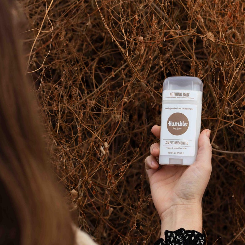 HUMBLE SIMPLE AND TRUE. HUMBLE BRANDS Aluminum-Free Deodorant, Vegan and Cruelty- free, Formulated for Sensitive Skin, Sensitive Simply Unscented Deodorant Full & Travel Pack - Image 4