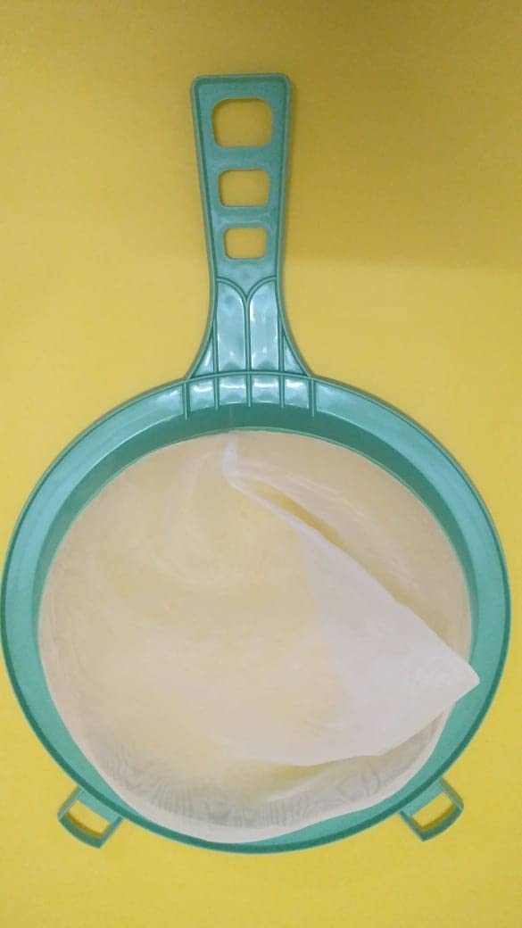 Hookcart Double Mesh Strainer Filter for Milk Water Liquid Strainer Milk Chalni Long 30 cm Diameter 20 cm Multicolour Pack of 12 - Image 5