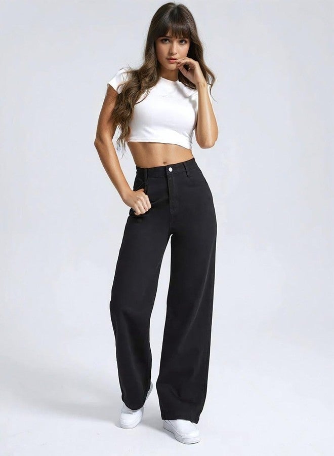 KOTTY Women's Solid High Rise Stylish Looking Comfortable Stretchable Jeans(Black,30) - Image 5