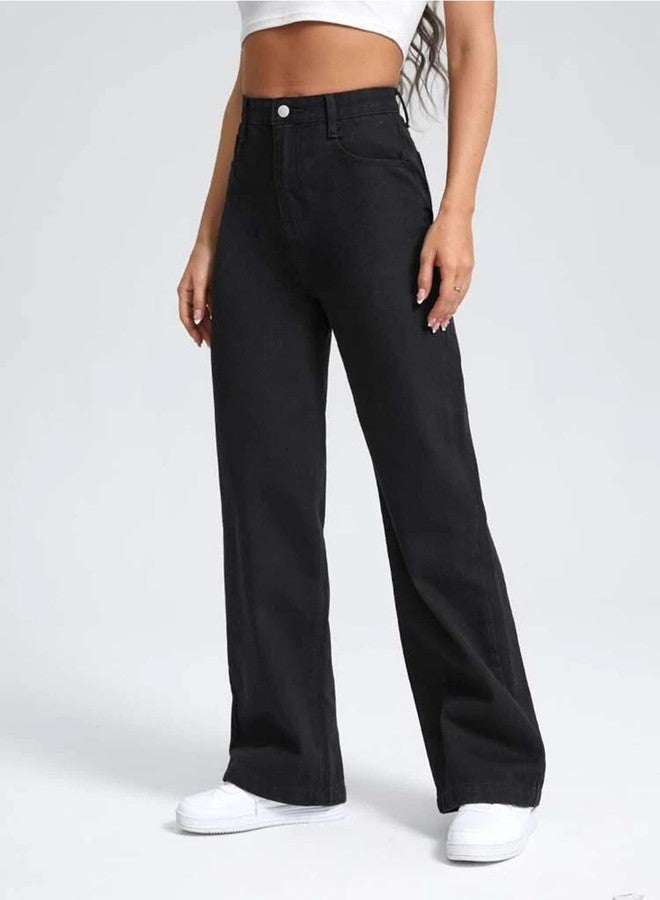 KOTTY Women's Solid High Rise Stylish Looking Comfortable Stretchable Jeans(Black,30) - Image 3