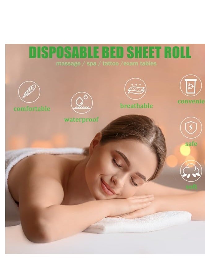جلوبال ستار ملاءات سرير غير منسوجة للاستعمال مرة واحدة من جلوبال ستار 80x180 سم، 50 قطعة في لفة واحدة، أغطية سرير مقاومة للماء للمساج، التاتو، وطاولات الفحص - Image 2