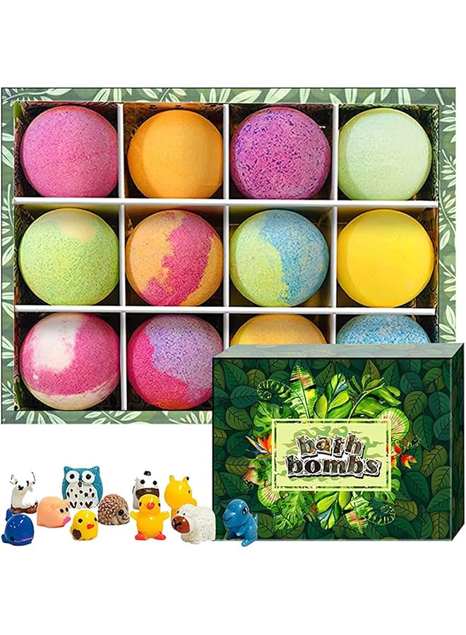 Bath Bombs For Kids With Surprise Inside 12 Colorful Dinosaur Bath Bombs With Toys Inside Organic - Image 1