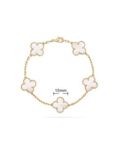 Van Women's four-leaf clover five-flower bracelet laser style  - Image 2