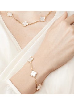 Van Women's four-leaf clover five-flower bracelet laser style  - Image 3