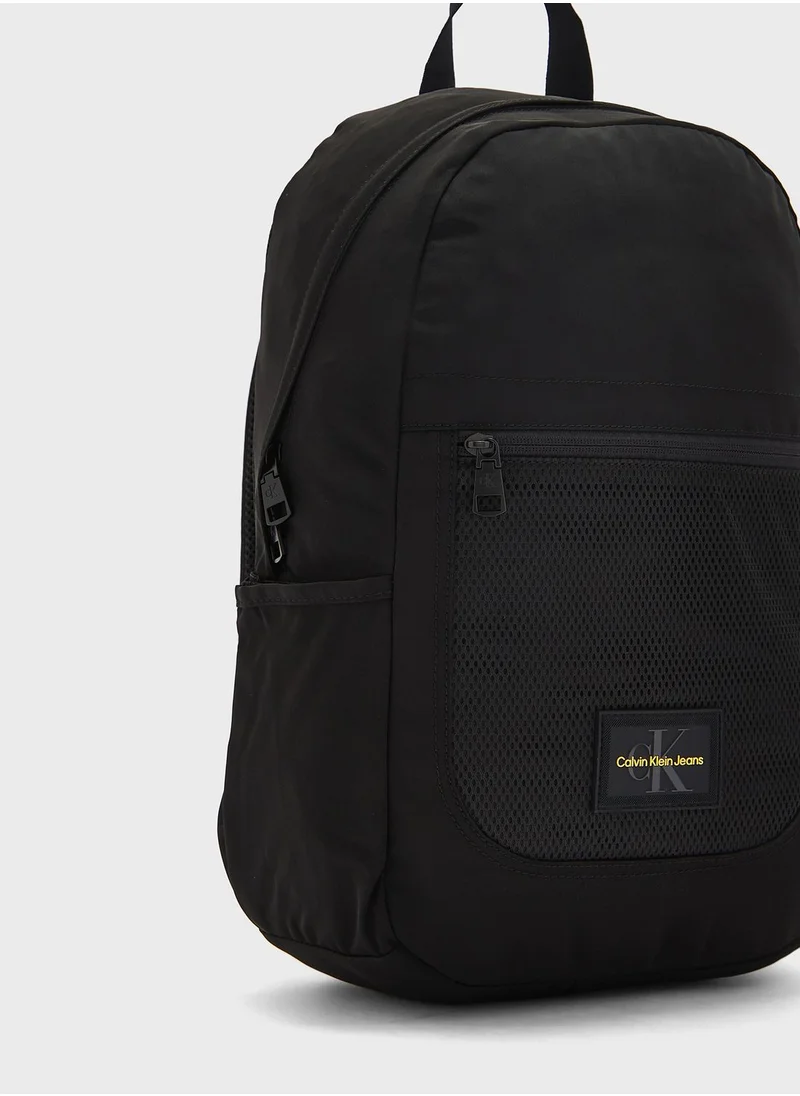 Calvin Klein Jeans Logo Front Zip Backpack