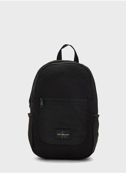 Logo Front Zip Backpack