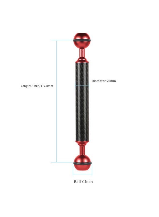 Flying Super Camera Diving Buoyancy Lamp Arm 5/6/7/8/9/10/11/12 Inch Lamp Arm D20mm Buoyancy Arm-Color:Diameter 20mm7 Inch Red  - Image 1