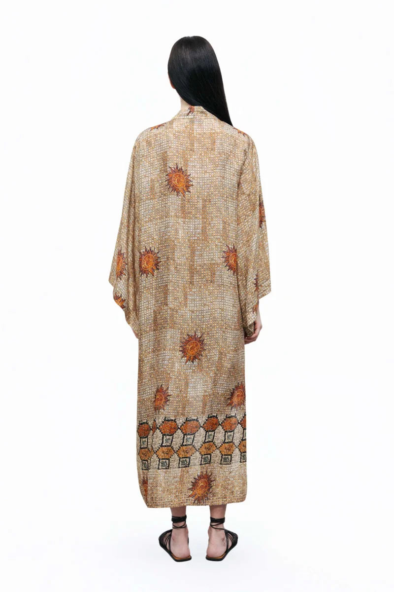 Nocturne Mosaic Patterned Kimono