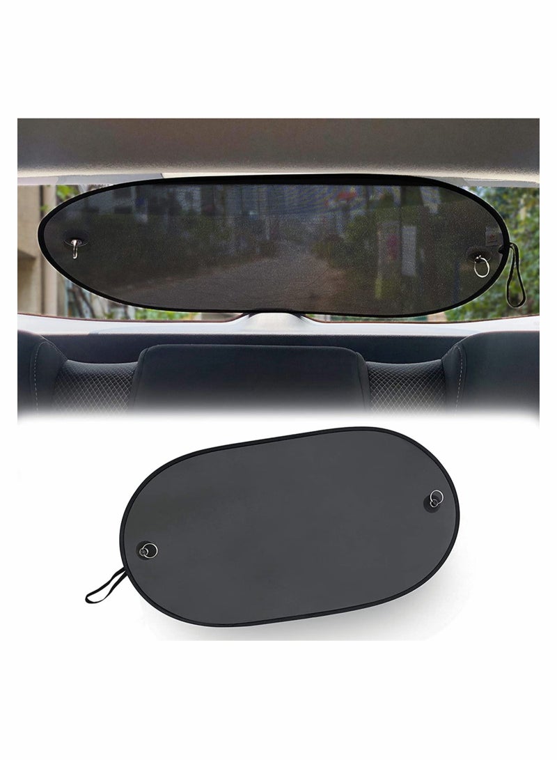 Universal Car Window Shade for Rear Windshield with Suction Cup | UV Protection Mesh Cover for Baby and Family | Fits Most Cars and SUVs 40 x 20
