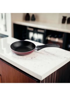Bister Stripy Classy Frying With Aluminium 2 Layered with Tefloan Coating,24 cm, Drak Red Color  - Image 3