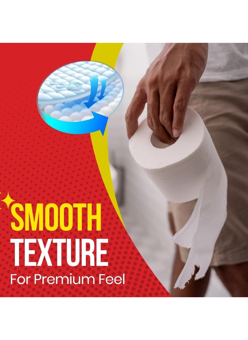 Maxi Supercarta 3-Ply Tissue Paper Toilet Rolls - 8 Rolls, 172 High Absorbent Sheets per Roll - Extra Soft, Durable & Highly Absorbent Tissue  - Image 5