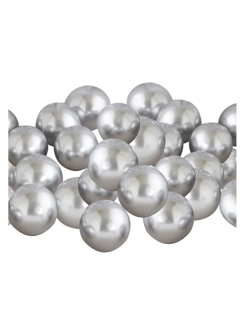 Ginger Ray Balloon Pack - 5 inch - Silver Chrome