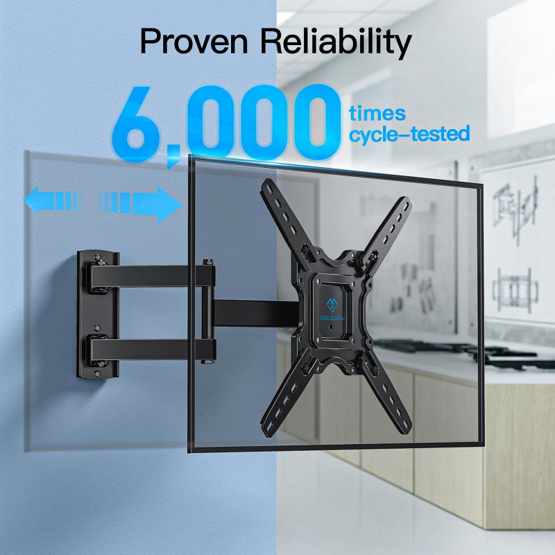 PERLESMITH Tilting Tilt Adjustable Ultra-Thin Extendable TV Wall Mount for 32-55 Inch LED LCD and Curved Screens, Maximum Capacity 40 kg, Max VESA 400 x 400 mm - Image 2
