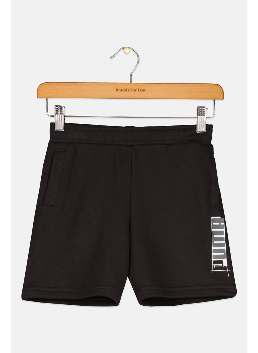 PUMA Kids Boy Sportswear Fit Brand Logo Training Short, Black  - Image 1