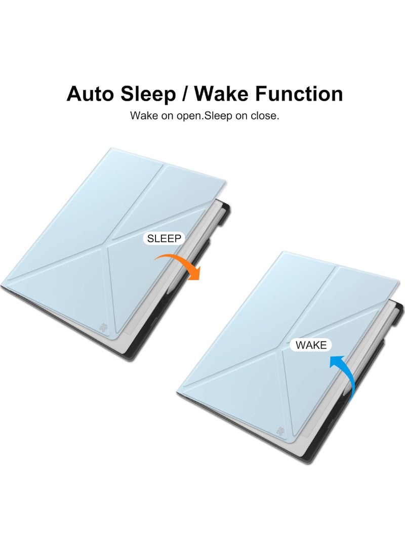 روك بو Remarkable ورقة برو 11.8 بوصة ( صدر في عام 2024 ) حالة مستقرة قابلة للطي تصميم حامل القلم حقيبة مناسبة لأنّ Remarkable ورقة الكمبيوتر اللوحي مع 11.8 بوصة شاشة ملونة ، التلقائي النوم / الاستيقاظ وظيفة - Image 3