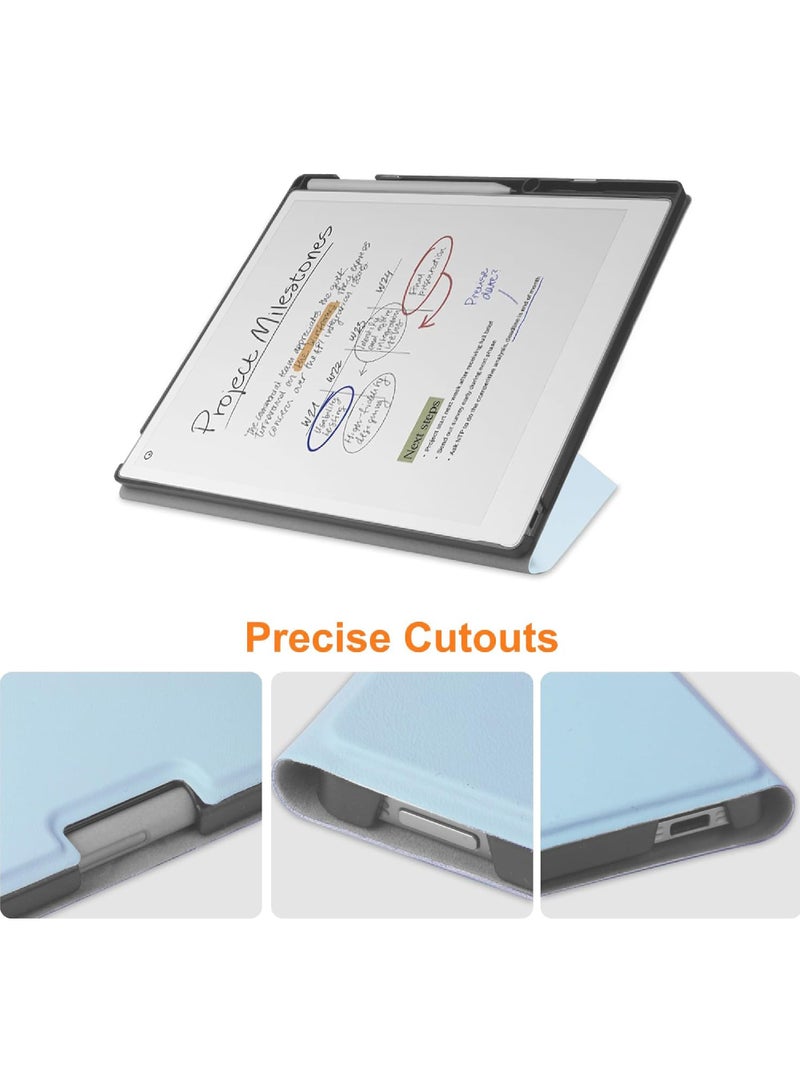 روك بو Remarkable ورقة برو 11.8 بوصة ( صدر في عام 2024 ) حالة مستقرة قابلة للطي تصميم حامل القلم حقيبة مناسبة لأنّ Remarkable ورقة الكمبيوتر اللوحي مع 11.8 بوصة شاشة ملونة ، التلقائي النوم / الاستيقاظ وظيفة - Image 5