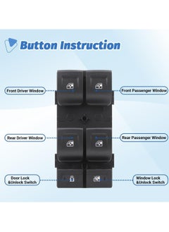 TLAXCA Master Power Window Switch Control Button Driver Side Compatible with 2015-2020 Chevrolet Tahoe/Suburban/GMC Yukon/Yukon XL, 2016-2018 Suburban 3500, Replacement OEM 23427094, 12 Pins  - Image 3