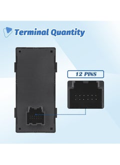 TLAXCA Master Power Window Switch Control Button Driver Side Compatible with 2015-2020 Chevrolet Tahoe/Suburban/GMC Yukon/Yukon XL, 2016-2018 Suburban 3500, Replacement OEM 23427094, 12 Pins  - Image 4