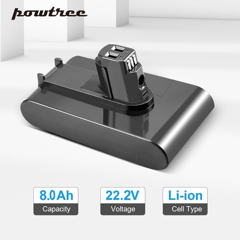 Powtree Upgraded 8000mAh DC31 22.2V Replacement Battery for Dyson Type A DC30 DC31 DC34 DC35 DC44 DC45 Animal 917083-01 Handheld Cordless Vacuum (Not Fit All Type B, DC31 DC35 DC44 MK2) - Image 2