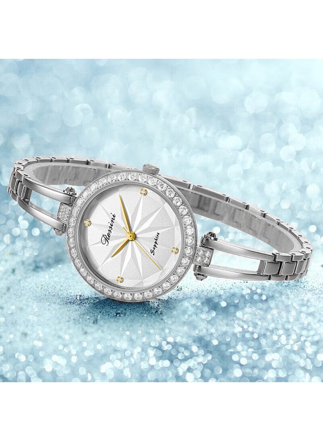 Rossini Women's Bracelet Watch Small Simple Quartz Diamond Ladies National Watch Christmas Valentine's Birthday Gift - Image 4