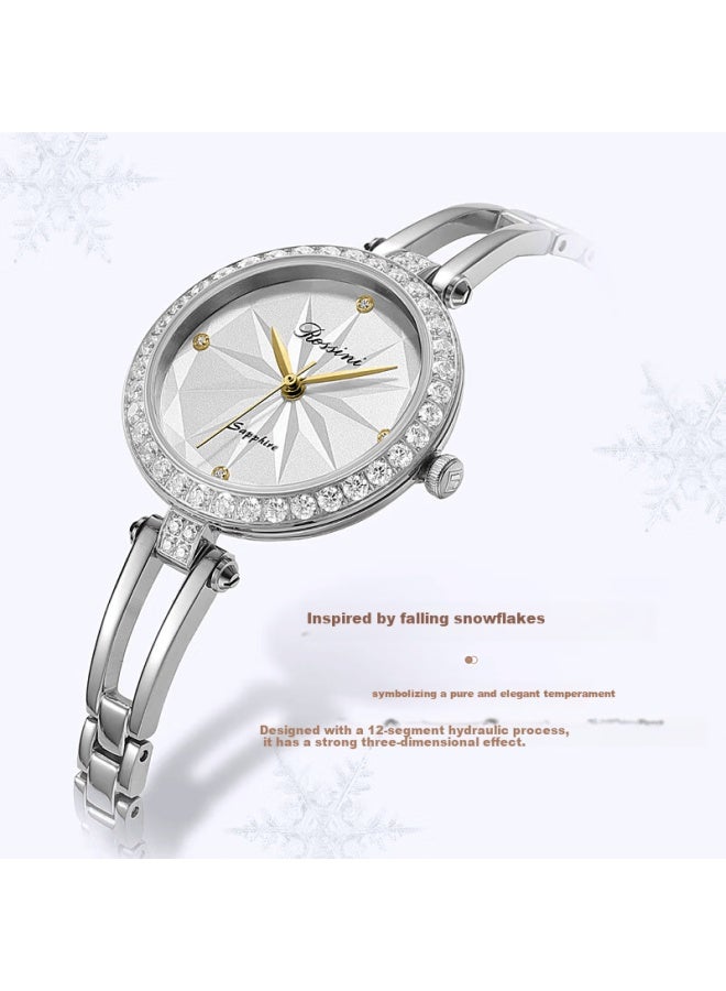 Rossini Women's Bracelet Watch Small Simple Quartz Diamond Ladies National Watch Christmas Valentine's Birthday Gift - Image 2