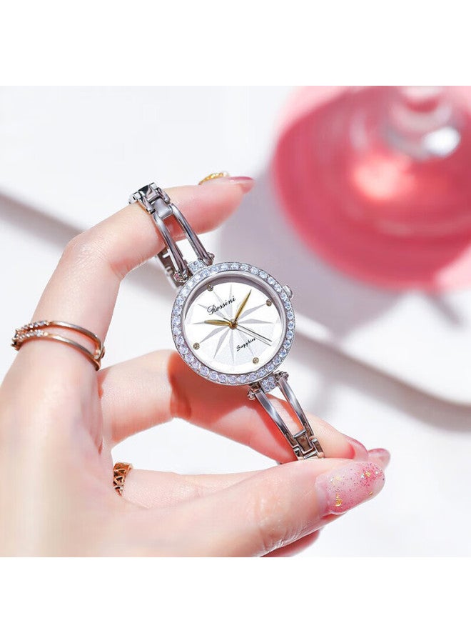 Rossini Women's Bracelet Watch Small Simple Quartz Diamond Ladies National Watch Christmas Valentine's Birthday Gift - Image 5