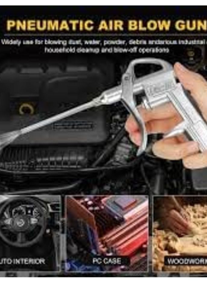 عباسلي خزان علوي من مادة PVC مع فلتر طلاء ومسدس منفضة هواء مع خرطوم 10 متر للتنظيف والطلاء - Image 1