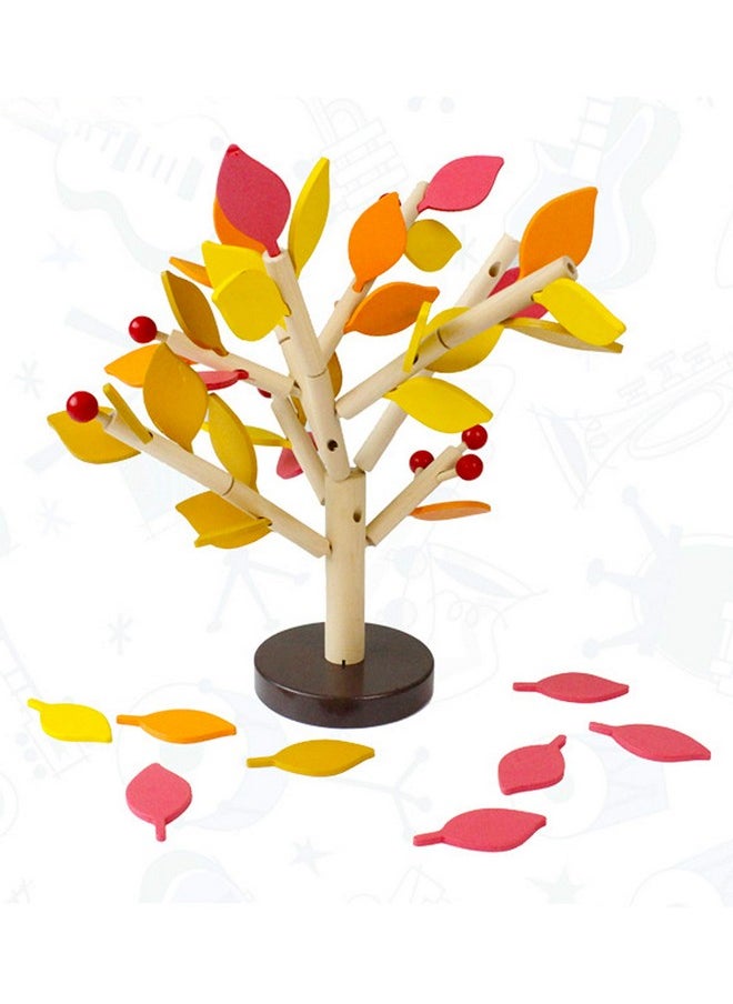 Carykon Early Childhood Education Building Blocks Wooden Assembling Tree Combination Boys And Girls Diy Disassembly Combination Puzzles Educational Toys Home Office Decoration(Yellow)  - Image 3