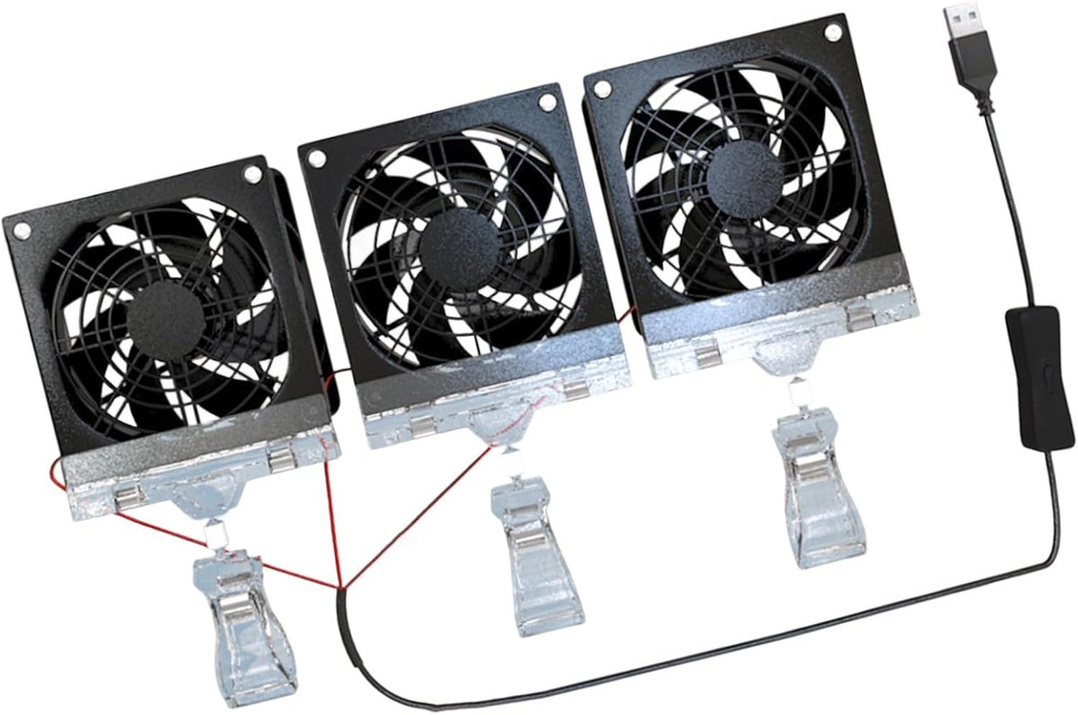 Generic Three Fans USB Cooling Fan 5V 3600RPM For Computer Case Cabinet ...