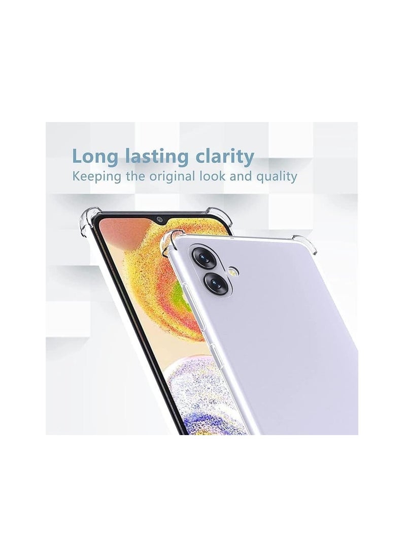 Generic - ase Compatible with Samsung Galaxy A04e, Cover Silicone Transparent TPU Gorilla Anti-shock Protector Camera Shockproof Corners For Samsung Galaxy A04e - Clear - Image 1