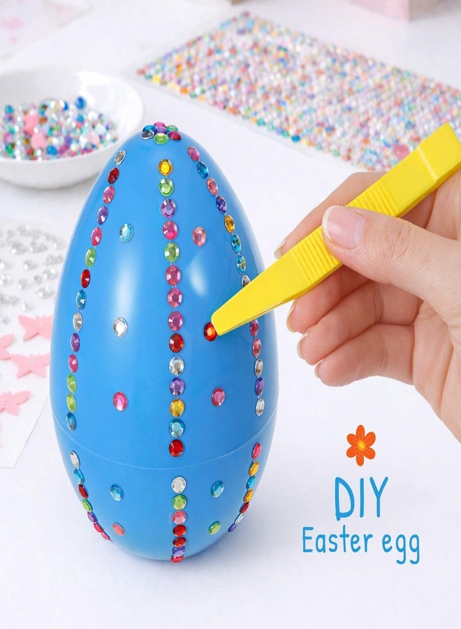 Festicy XXL Fillable Plastic Easter Eggs with Stickers | 12-Pack Large 3.9 x 5.9 in | Colorful Decorative Eggs for Indoor and Outdoor Décor & Egg Hunts - Image 2