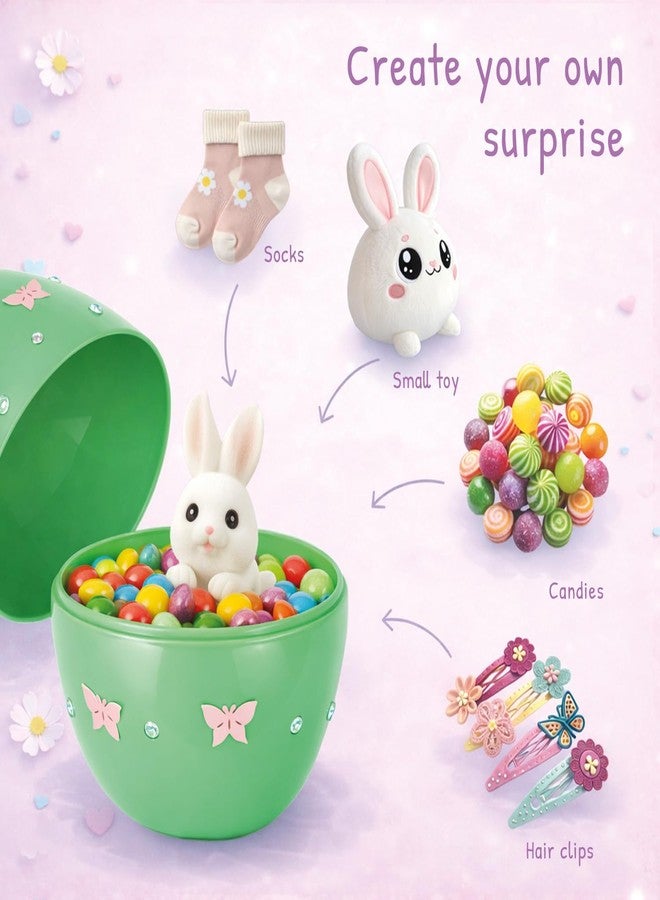 Festicy XXL Fillable Plastic Easter Eggs with Stickers | 12-Pack Large 3.9 x 5.9 in | Colorful Decorative Eggs for Indoor and Outdoor Décor & Egg Hunts - Image 5