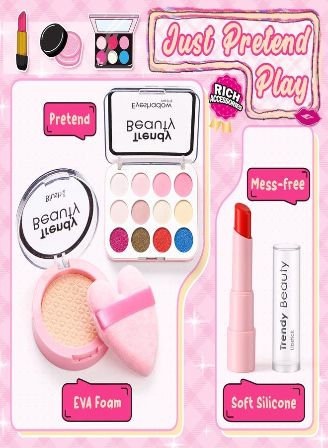 Toylink Toddler Purse for Little Girls, Pretend Play Makeup Toy Set for Toddlers 3-5 with Plushie/ Phone/ Wallet, My First Kids Purse Princess Birthday Gifts for 3 4 5 6 7 8 Year Old Baby Girls - Image 4