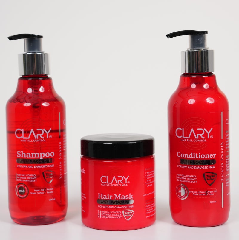 Clary shampoo and Conditioner and Hair mask Jar Offer Pack - Image 2