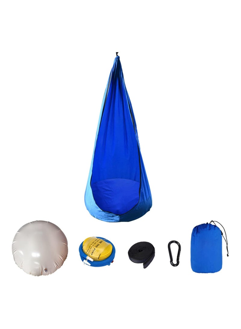 Kids Pod Swing Seat Hanging Hammock Chair Indoor Outdoor Portable Swing for Kids Sensory Swing Chair with Inflatable Pillow Holds up to 300LBS - Image 1