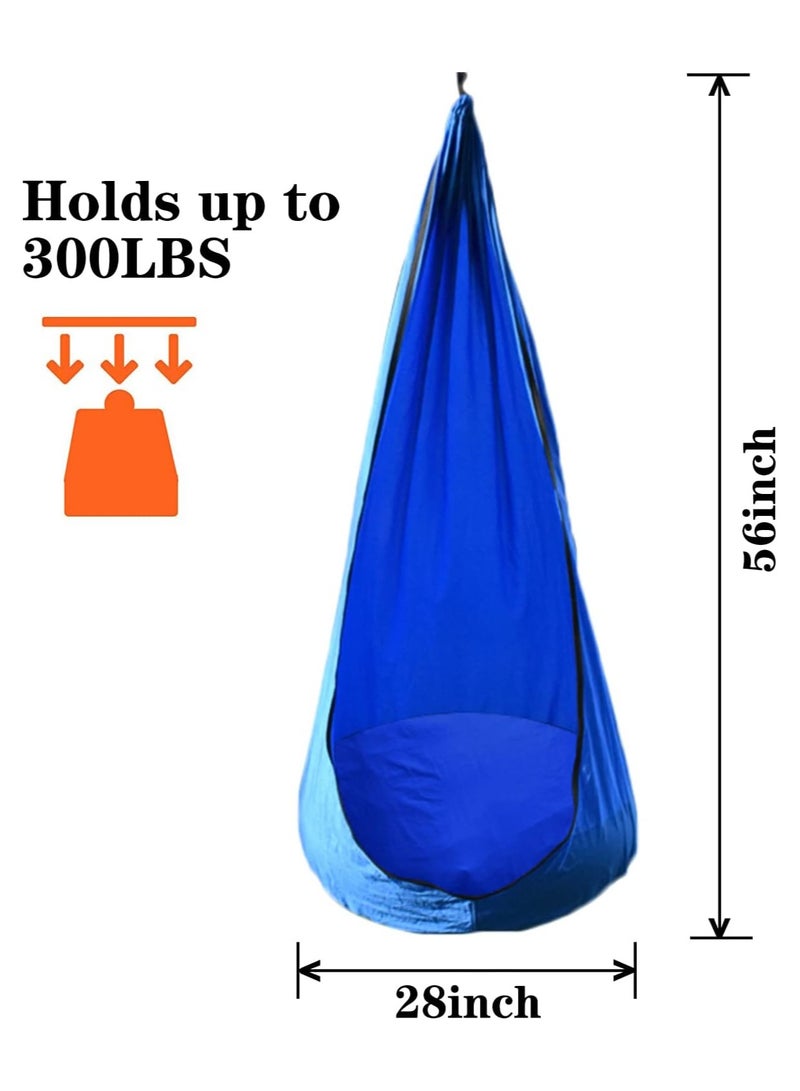 Kids Pod Swing Seat Hanging Hammock Chair Indoor Outdoor Portable Swing for Kids Sensory Swing Chair with Inflatable Pillow Holds up to 300LBS - Image 3