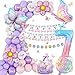 KISPATTI 7th Birthday Decorations for Girl 7 Year Old Birthday Decorations Girl Butterfly Bday Decor Happy Bday Banner Pink and Purple Balloons Seven Bday Decor - Image 2