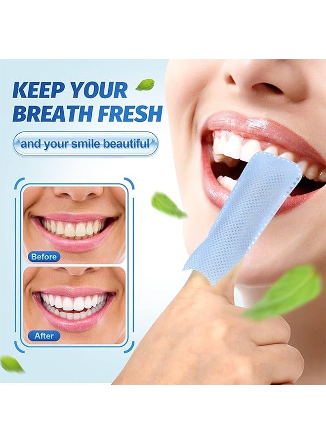 Generic 40 Pcs Disposable Finger Brush Teeth Wipes, Surface Deep Cleaning Teeth Wipe Oral Brush, Adults Teeth Mouth and Gums Dental Cleaning, Oral Cleaning Cloth with Finger Cover  - Image 2