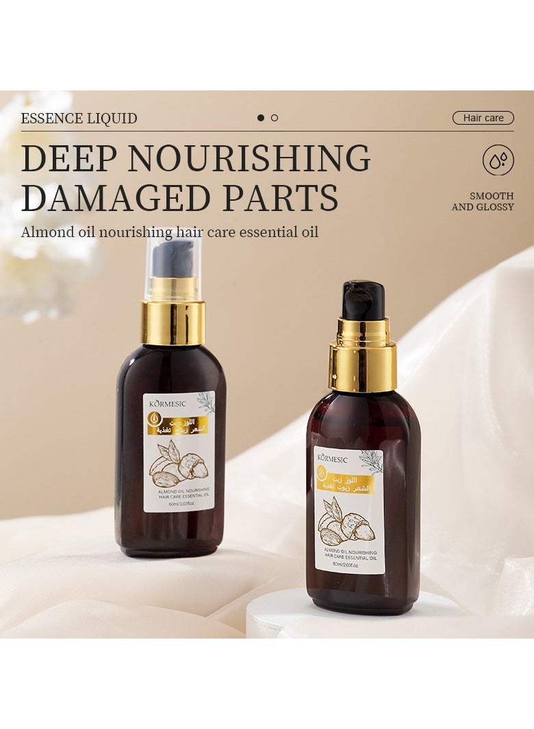 Kormesic زيت اللوز مصل الشعر-60 مل تغذية وإصلاح مصل الشعر - Image 3