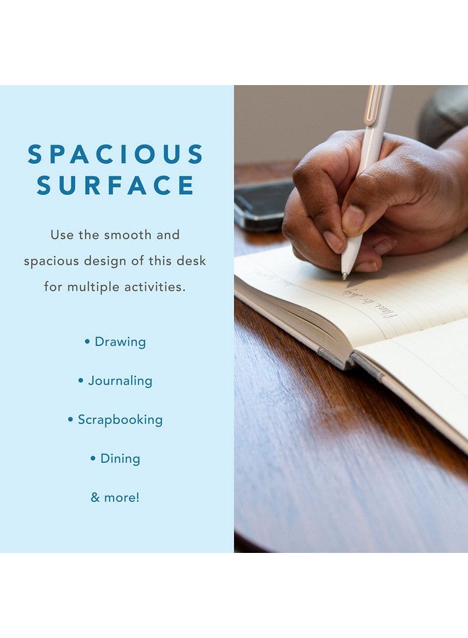 لابجير طاولة لاب جير كبيرة جدًا من الخيزران - كستنائي - تناسب أجهزة الكمبيوتر المحمولة حتى 17.3 بوصة - رقم الطراز 91692 - Image 3