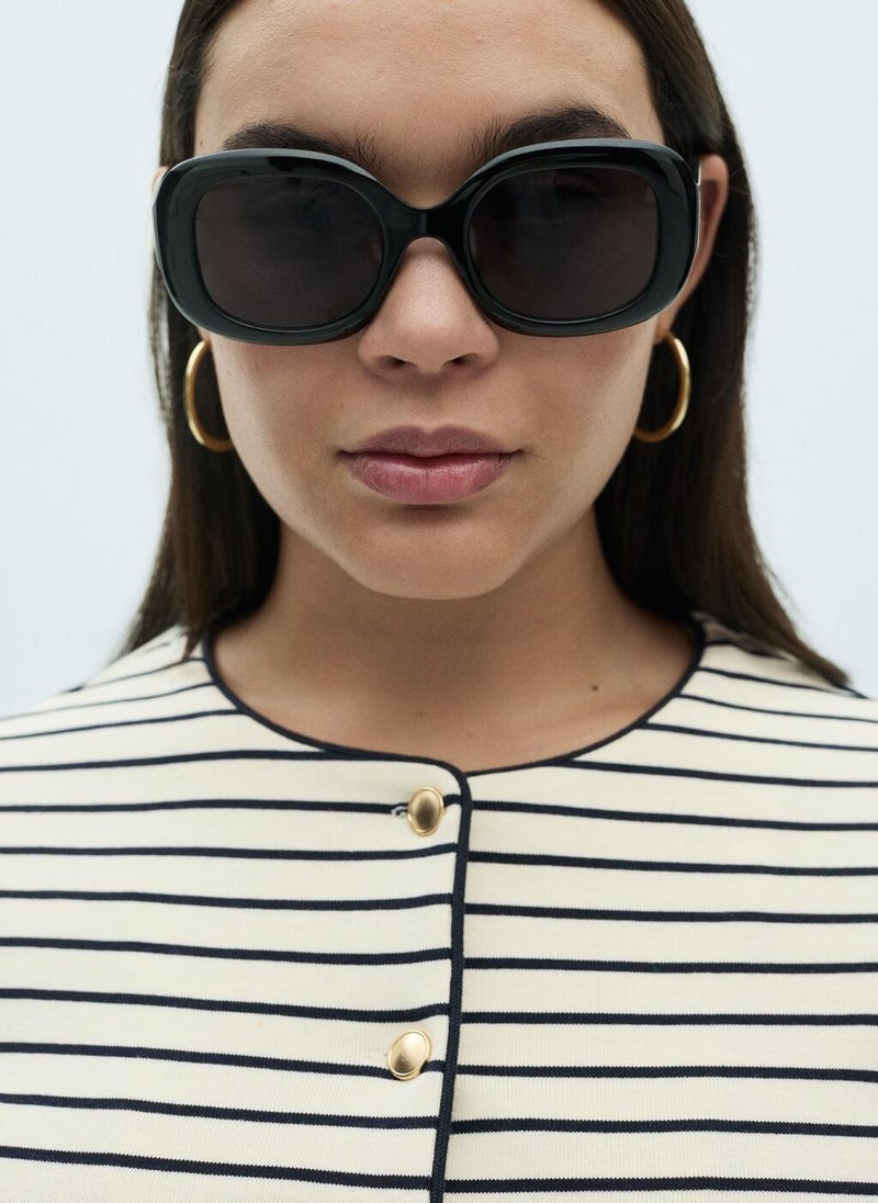 MANGO Casual Stripped Crew Neck Cardigan  - Image 3