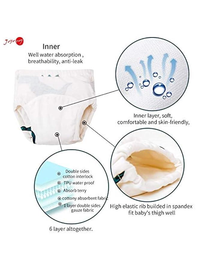 Toddler Potty Training Pants -  Baby 4 Packs Cotton Toddler Training Underwear for Boy and Girls, Strong Absorbent Training Pants - Image 3