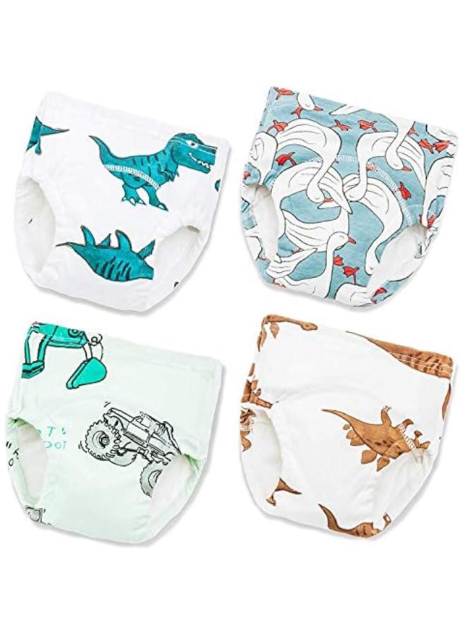 Toddler Potty Training Pants -  Baby 4 Packs Cotton Toddler Training Underwear for Boy and Girls, Strong Absorbent Training Pants - Image 1