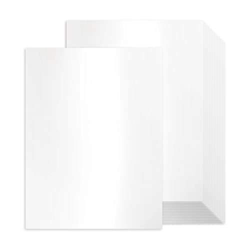 Goefun 100 Sheets White Shimmer Cardstock 8.5 x 11 Certificate Paper, Goefun 80lb Pearlescent Paper for Invitations, Certificates, Crafts, DIY Cards - Image 1